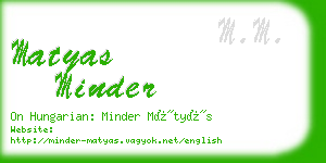 matyas minder business card